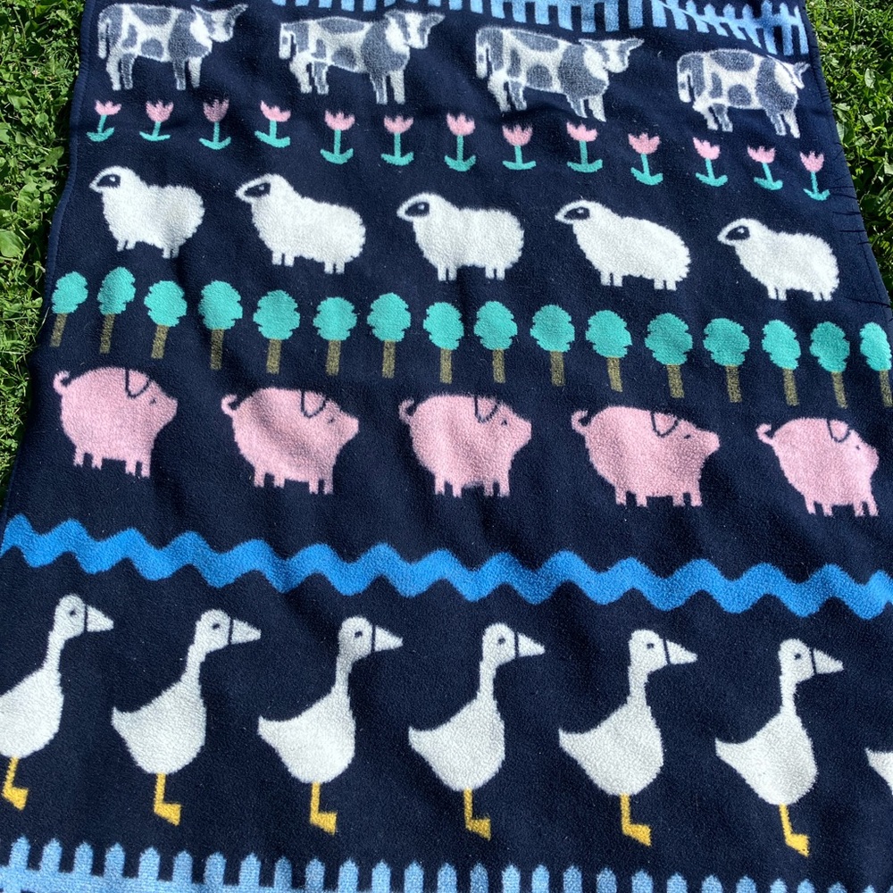 Vintage Cottage Core Farm Blanket